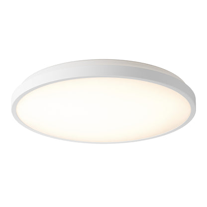 Artika Isara 15 in. RGBIC LED flush mount ceiling light with interchangeable trim, emitting soft, even illumination.