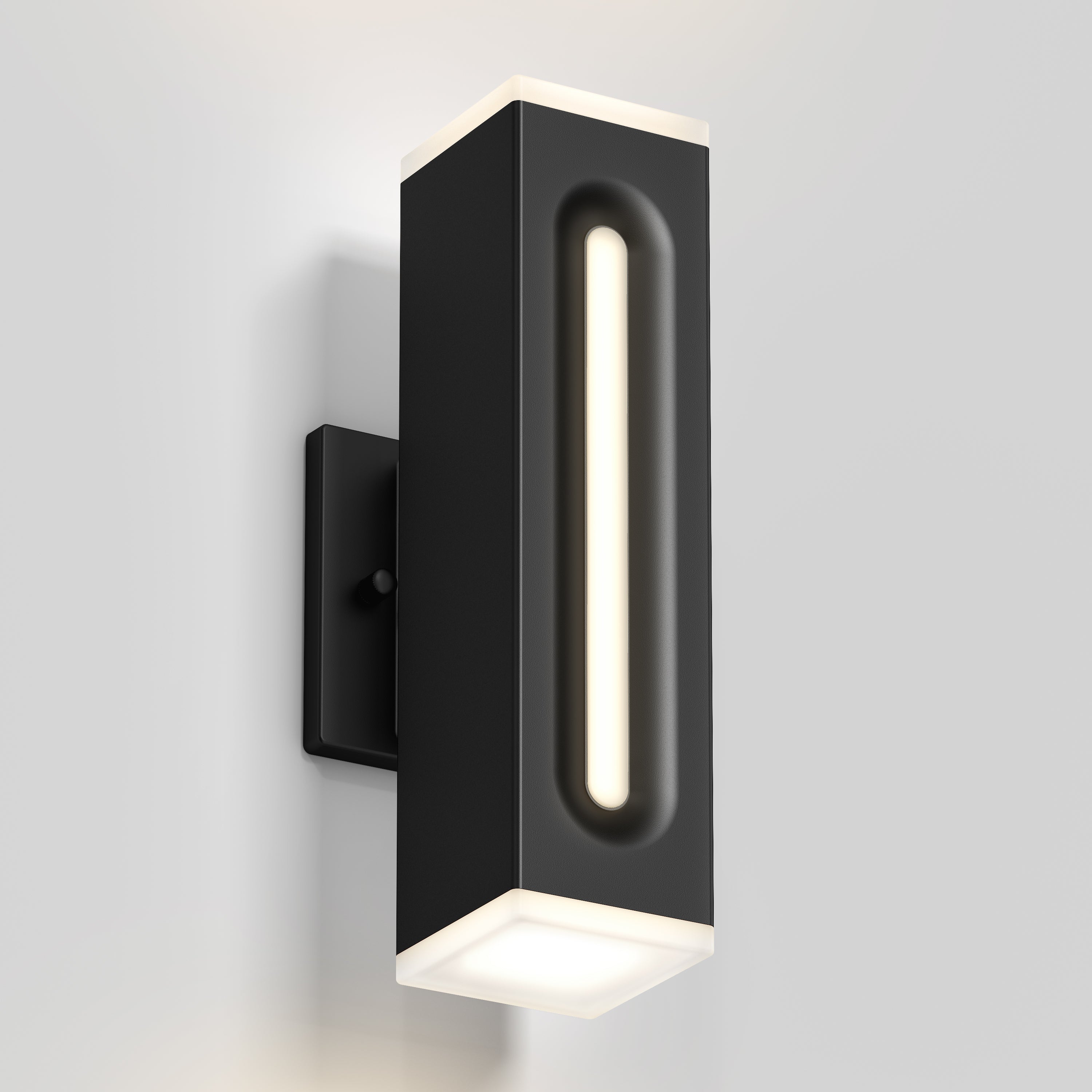 Linea Square LED indoor-outdoor wall light in Black | Artika Canada