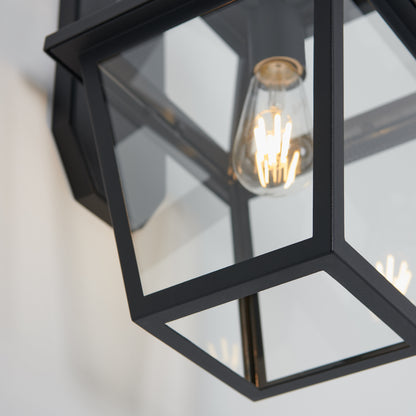 Colonial outdoor lantern wall light