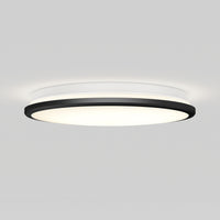 The Artika Vera 13 in. Modern LED Flush Mount features a dimmable white diffuser, black trim, and soft glow for your ceiling.