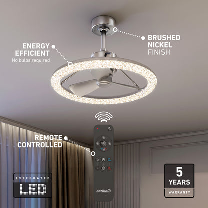 Carat 23" LED Modern Ceiling Fan with Remote Control
