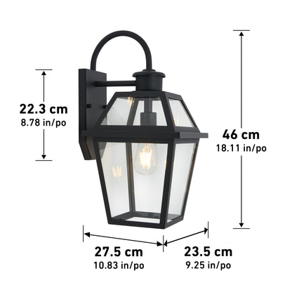 Colonial outdoor lantern wall light