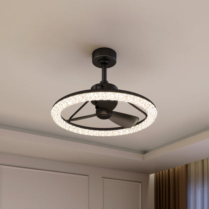 Carat 23" LED Modern Ceiling Fan with Remote Control