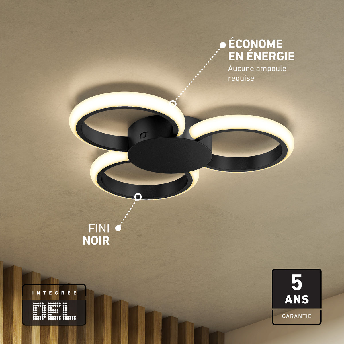 Nyala luz de techo LED moderna empotrada 38 cm (15 in.) 5 CCT