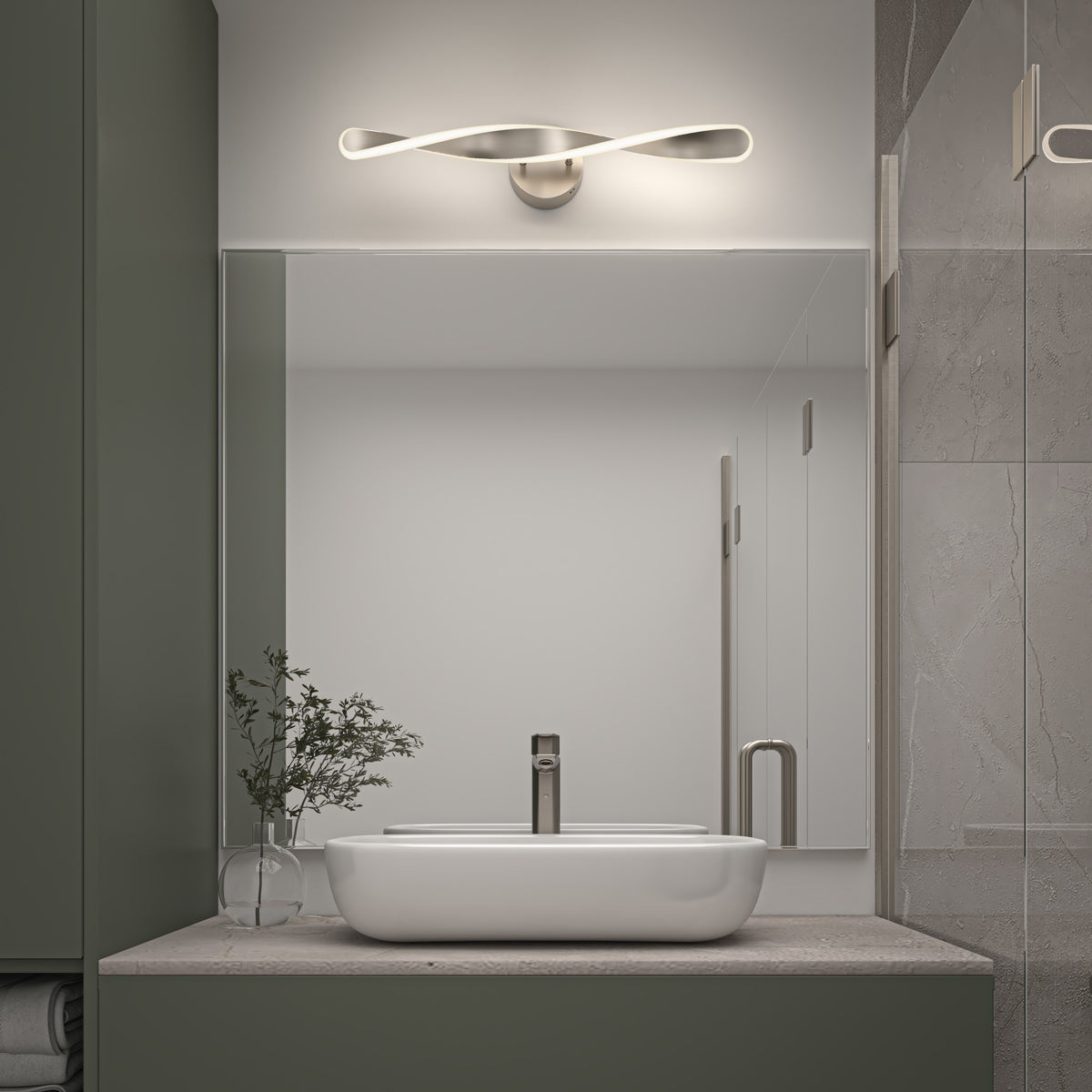 Finley 28 pulg (70 cm) luminario de baño LED integrado 3 TCL para baño