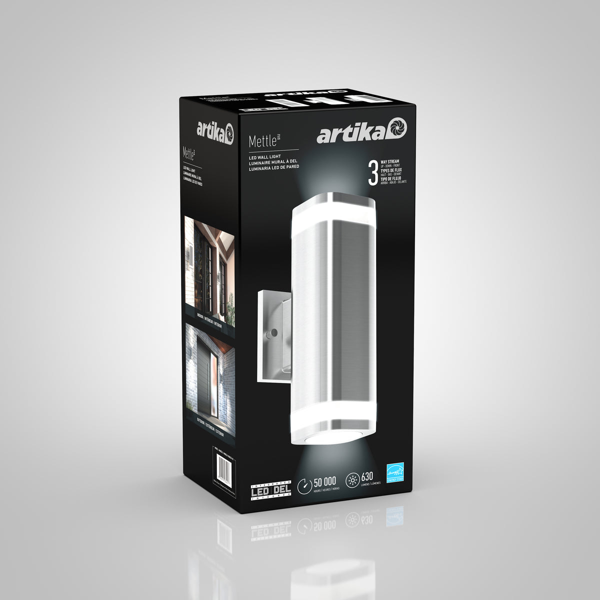 Mettle LED indoor-outdoor wall light