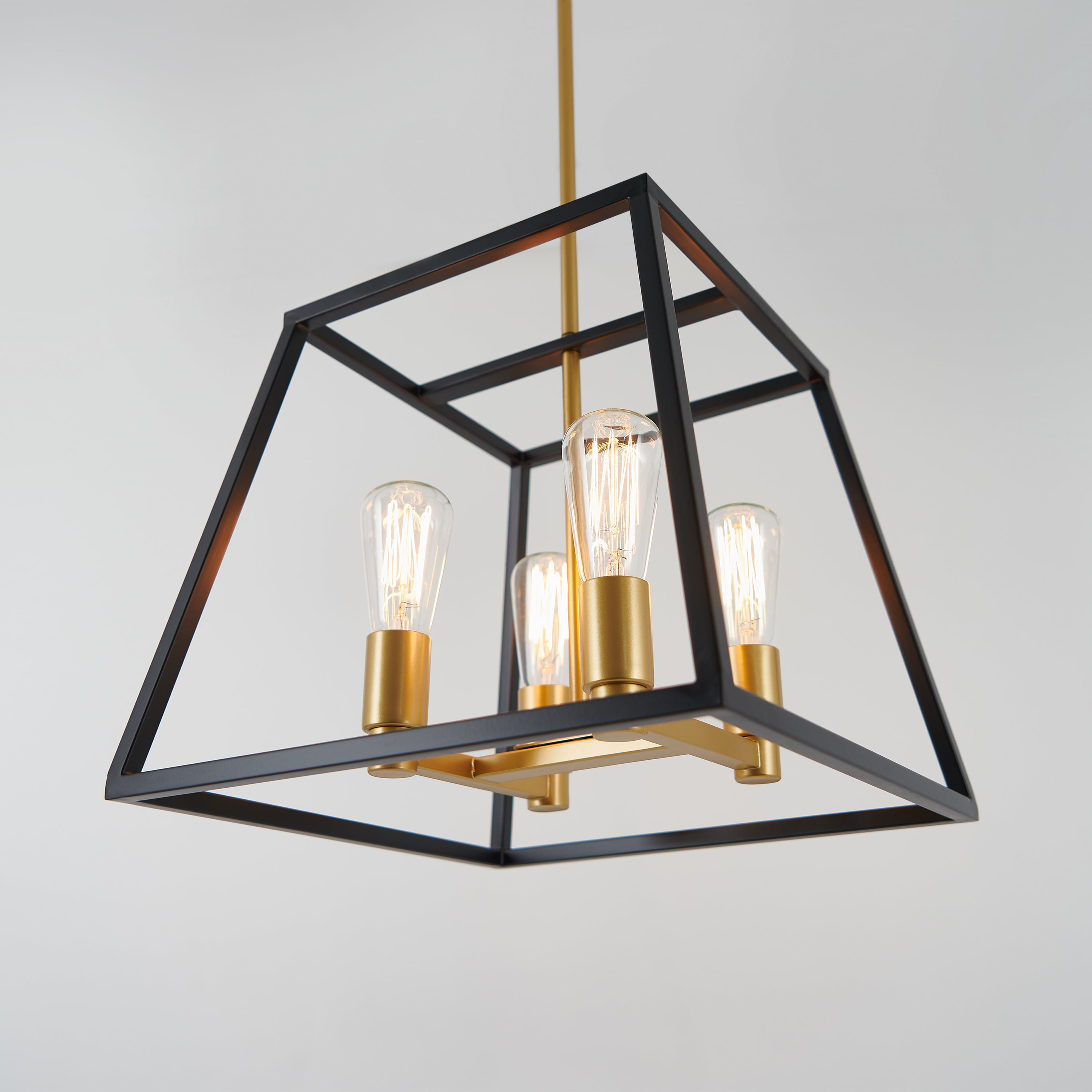 Carter Square 4-light Chandelier in Black | Artika Canada