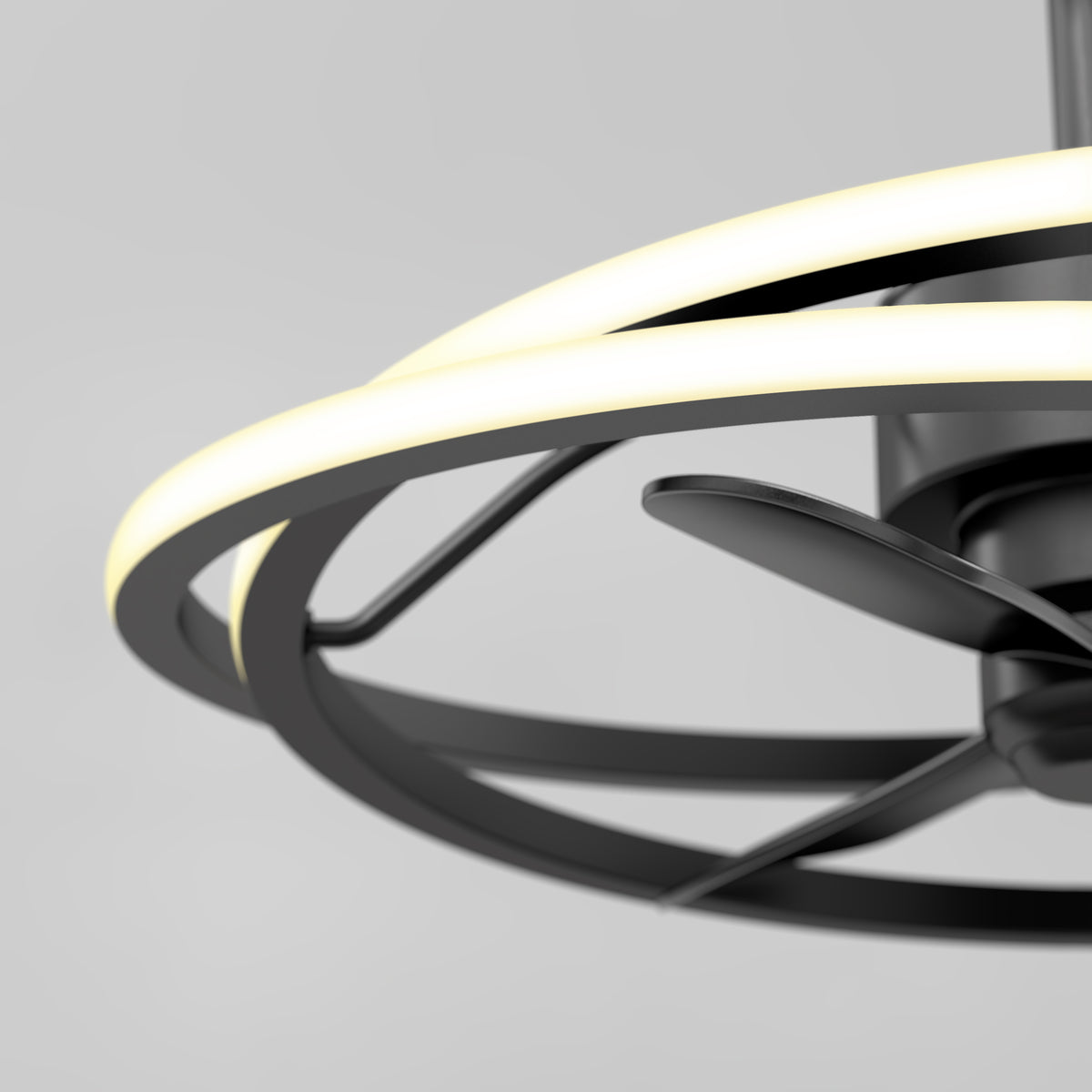 Coda 58 cm (23 po) DEL moderne fandelier ventilateur de plafond avec lumière - télécommande incluse