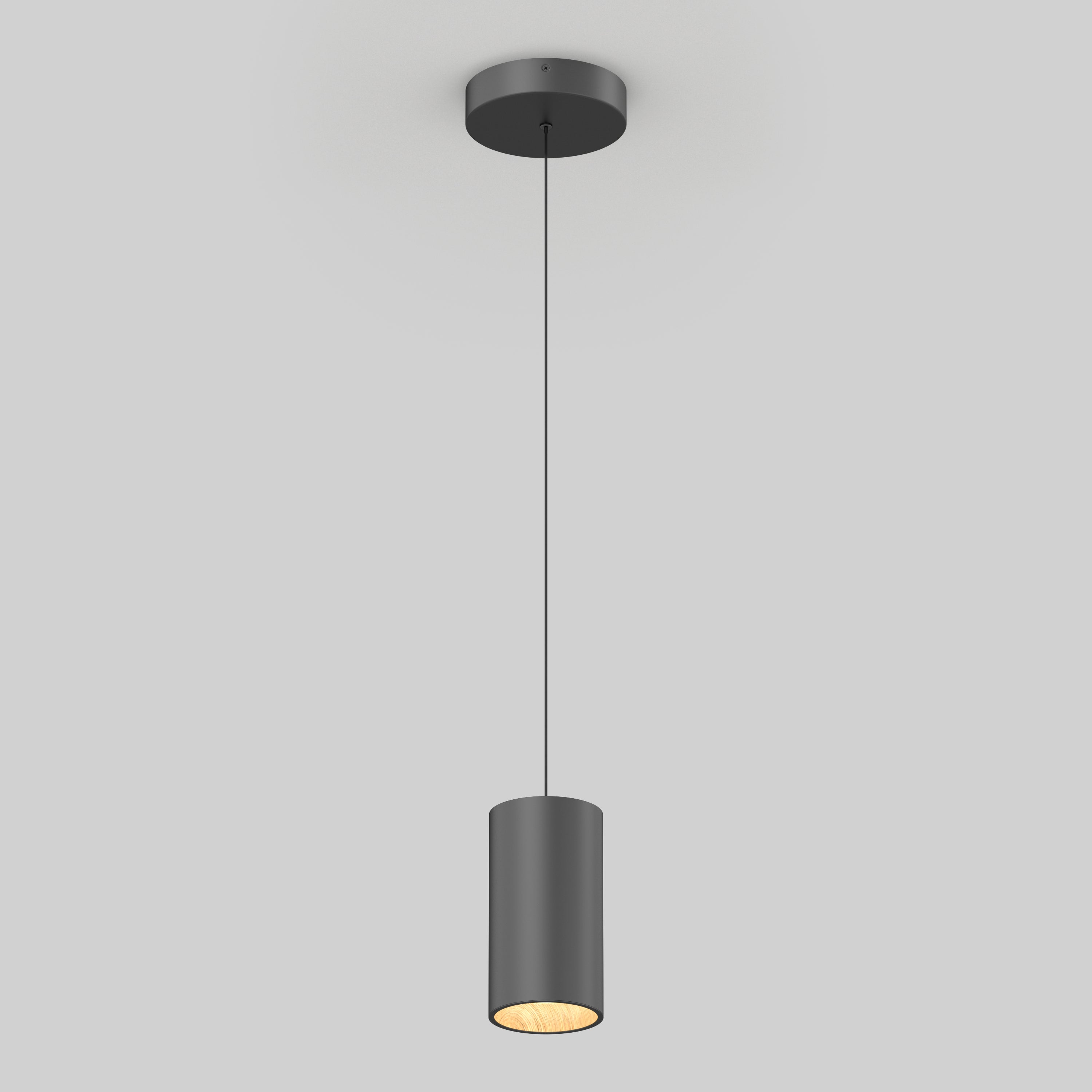 Alton mini LED pendant light 5 CCT black & wood | Artika Canada