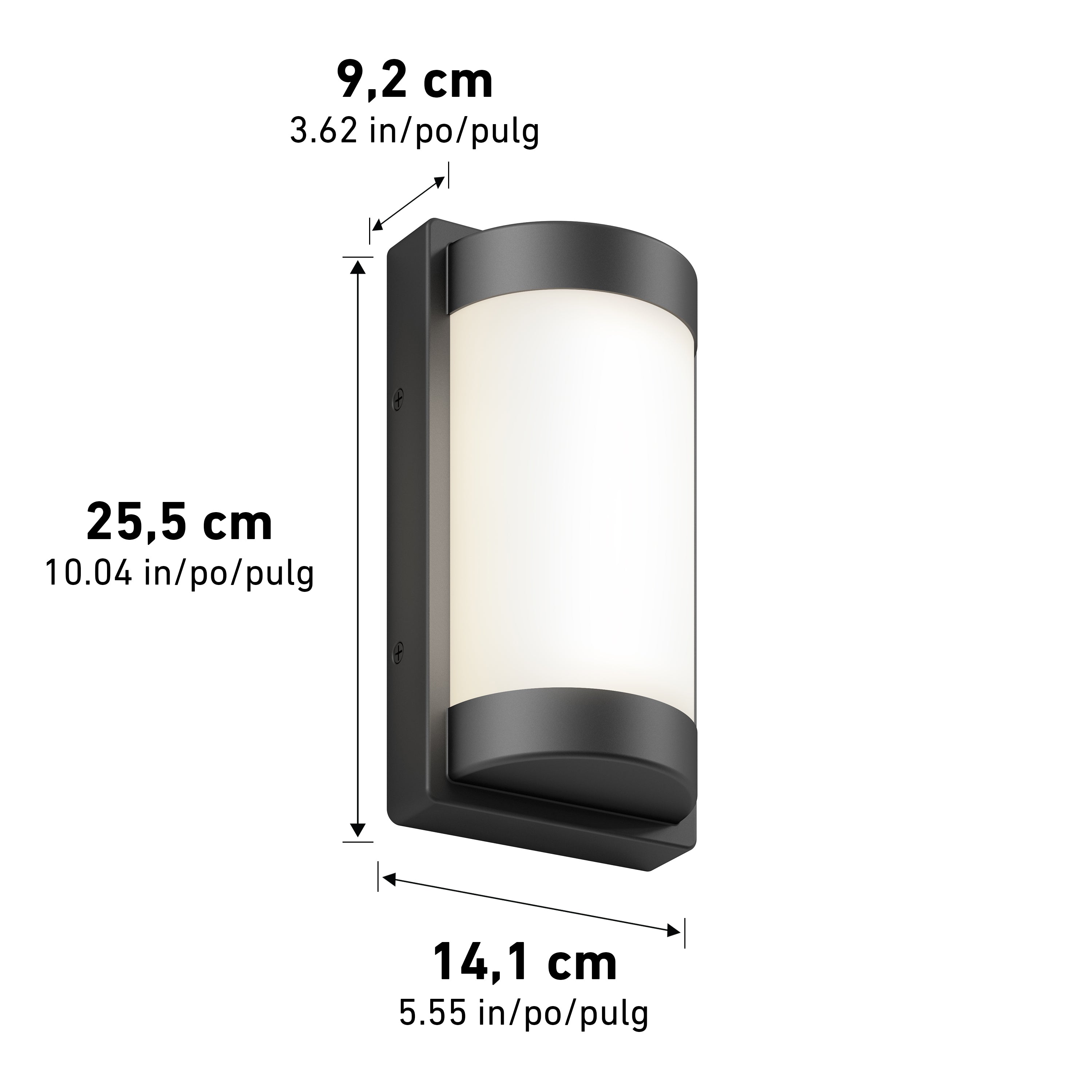 Fogo LED wall light 5 CCT matte black | Artika Canada