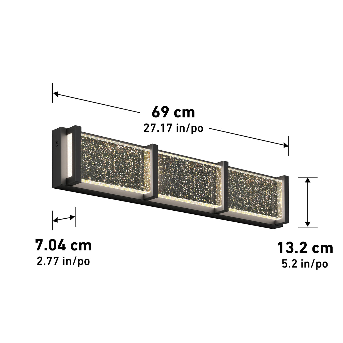 Subway Essence 27-in (69 cm) Integrated LED Vanity Light Bar for Bathroom