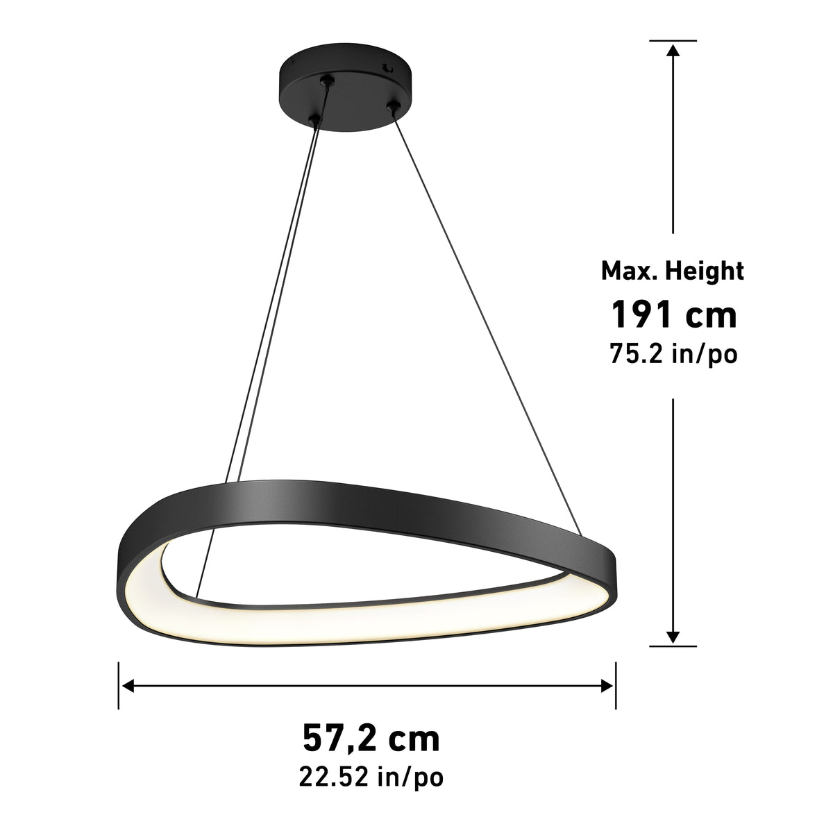 Bjorn modern LED pendant light 5 CCT
