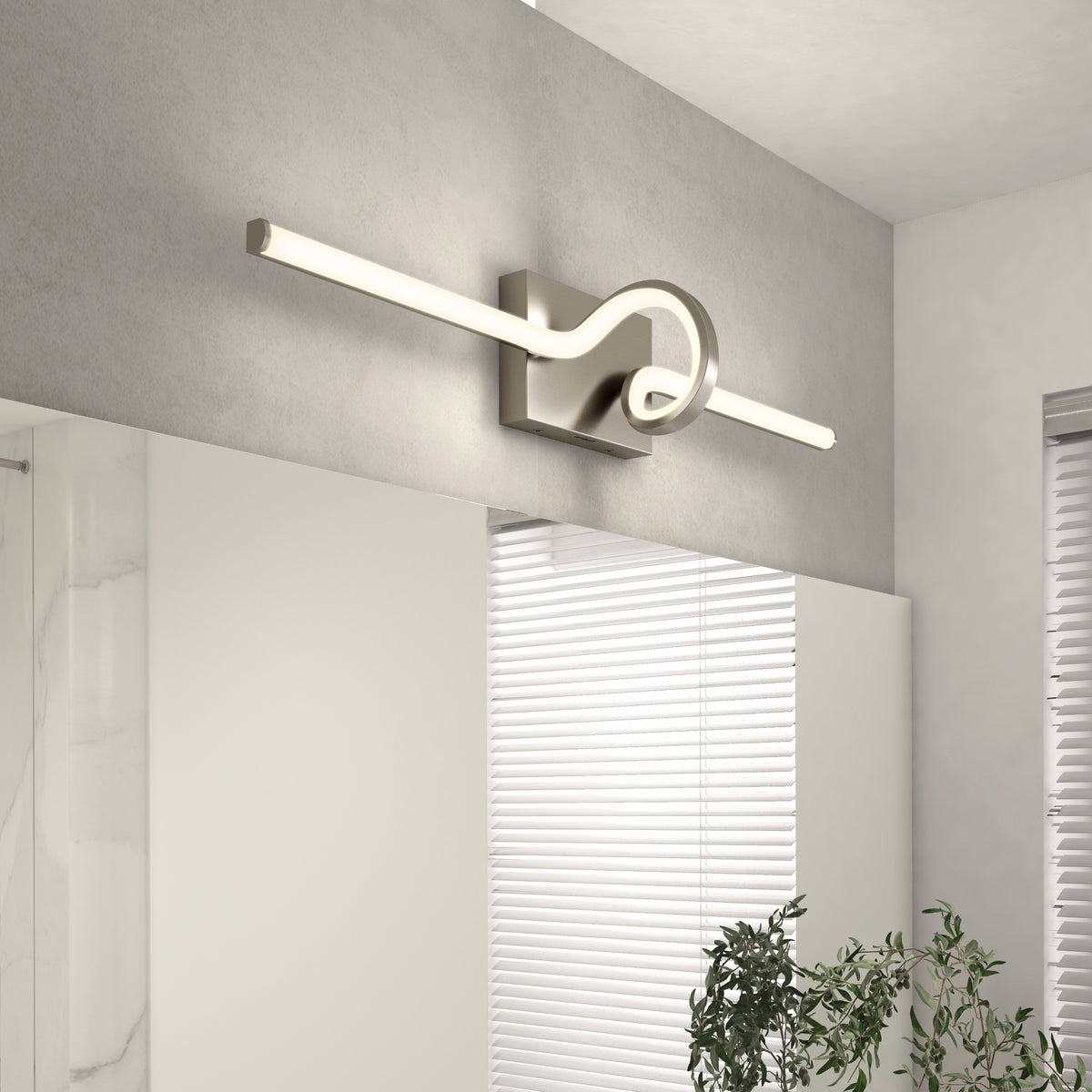 Bowtie 29 pulg (74 cm) luminario de baño LED integrado 5 TCL para baño