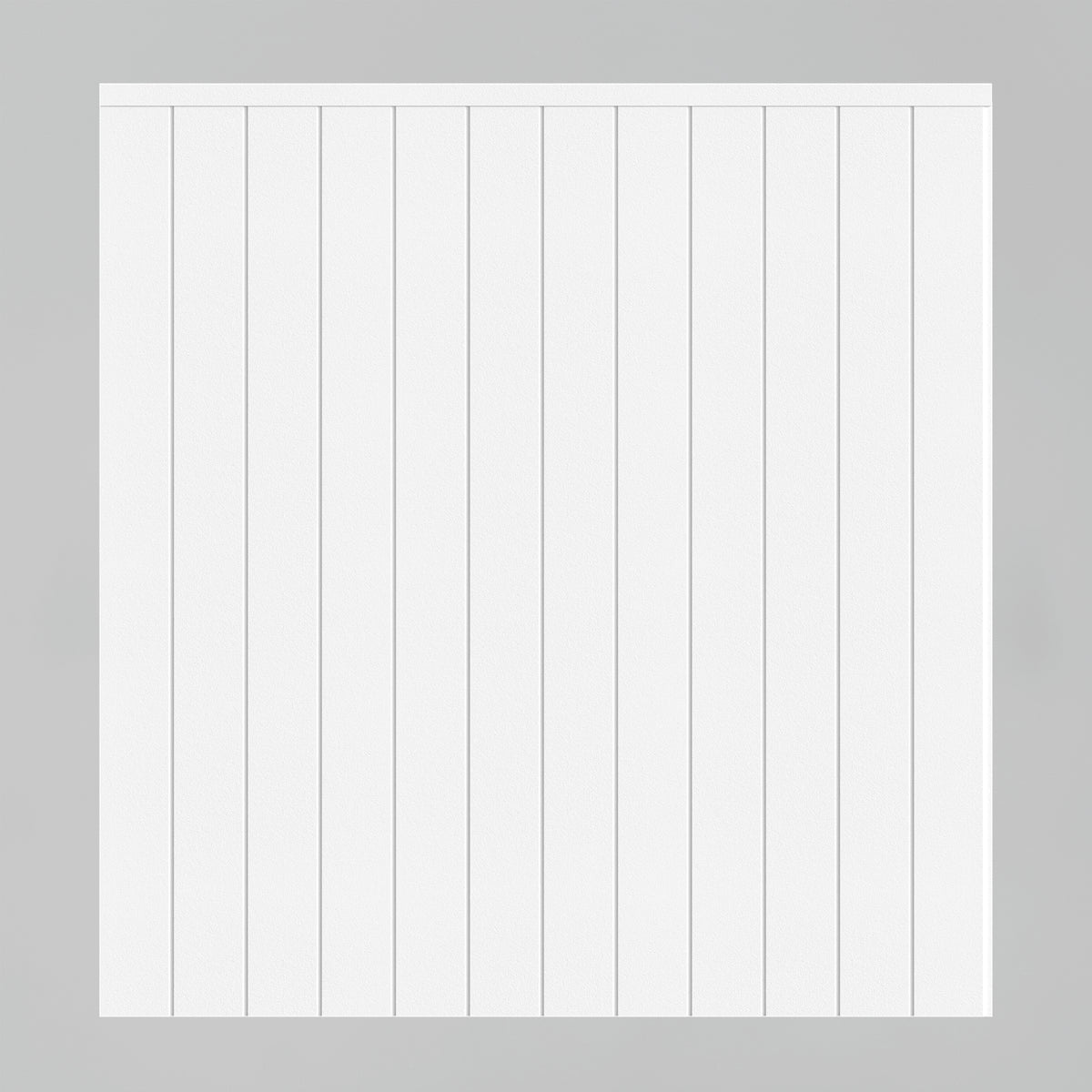 Artika AXEN Shilap 48" MDF Wall Panels (12-Pack), primed white with vertical grooves, offer a modern, clean look for any space.
