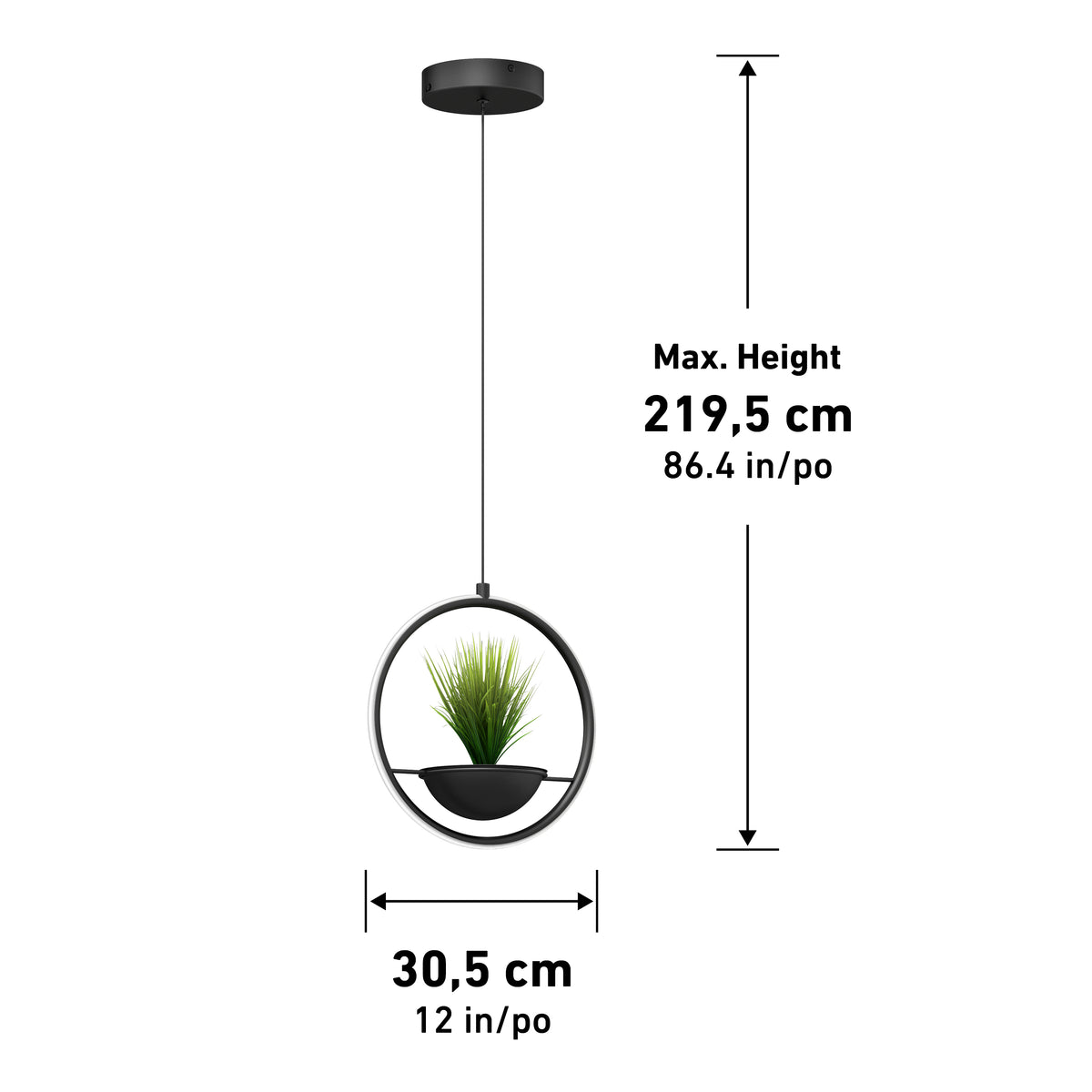 Colin lámpara suspendida moderno LED 5 CCT