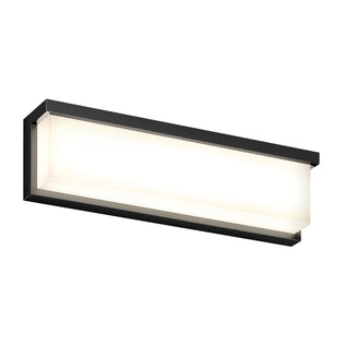 The Artika Bristol modern LED bathroom vanity light 3 CCT features a black frame and adjustable color balance. Photographed on white.