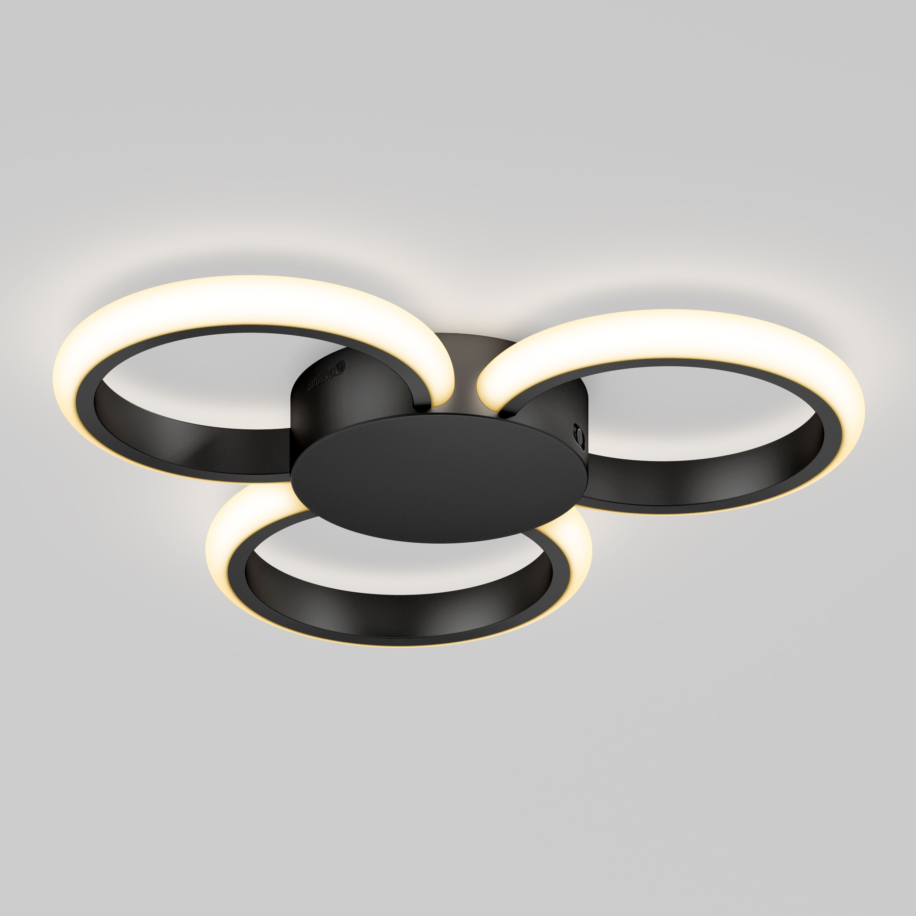Nyala 15 in. LED flush mount light 5CCT in Matte Black | Artika Canada