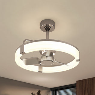 The Artika Sunnyvale 23 in. LED ceiling fan features adjustable lighting and a remote control for modern comfort.