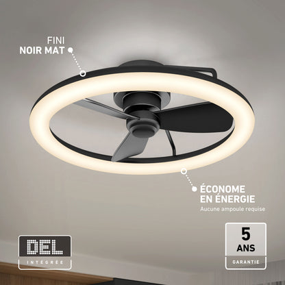 Artika Darren 23 in. LED modern fandelier ceiling fan with light and remote, energy-saving, 5-year warranty.