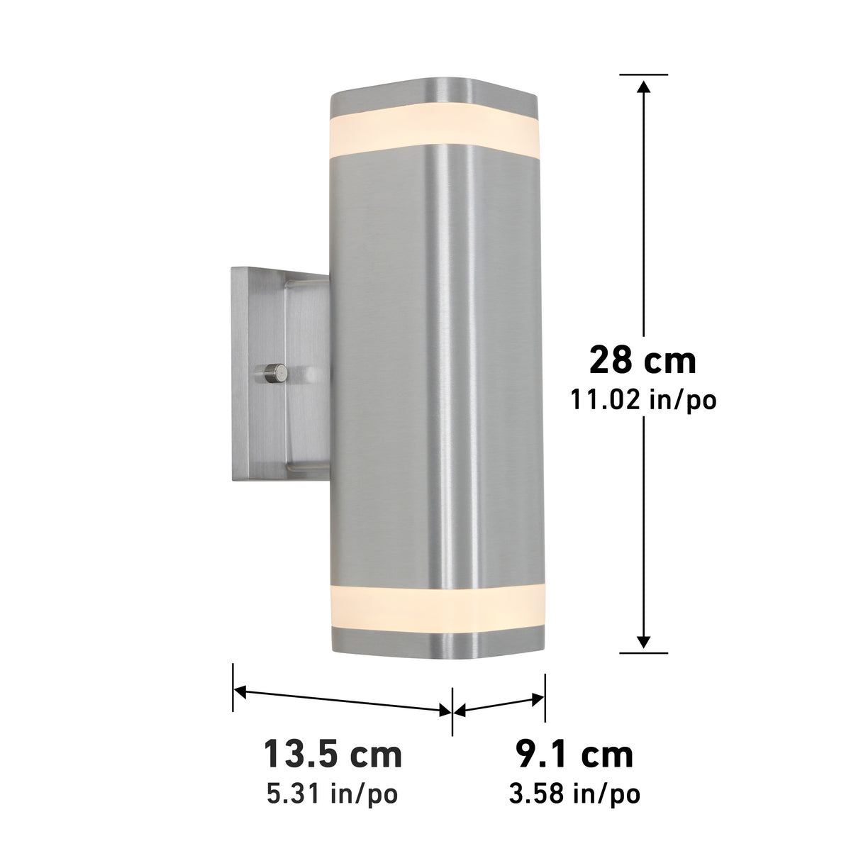 Mettle LED indoor-outdoor wall light