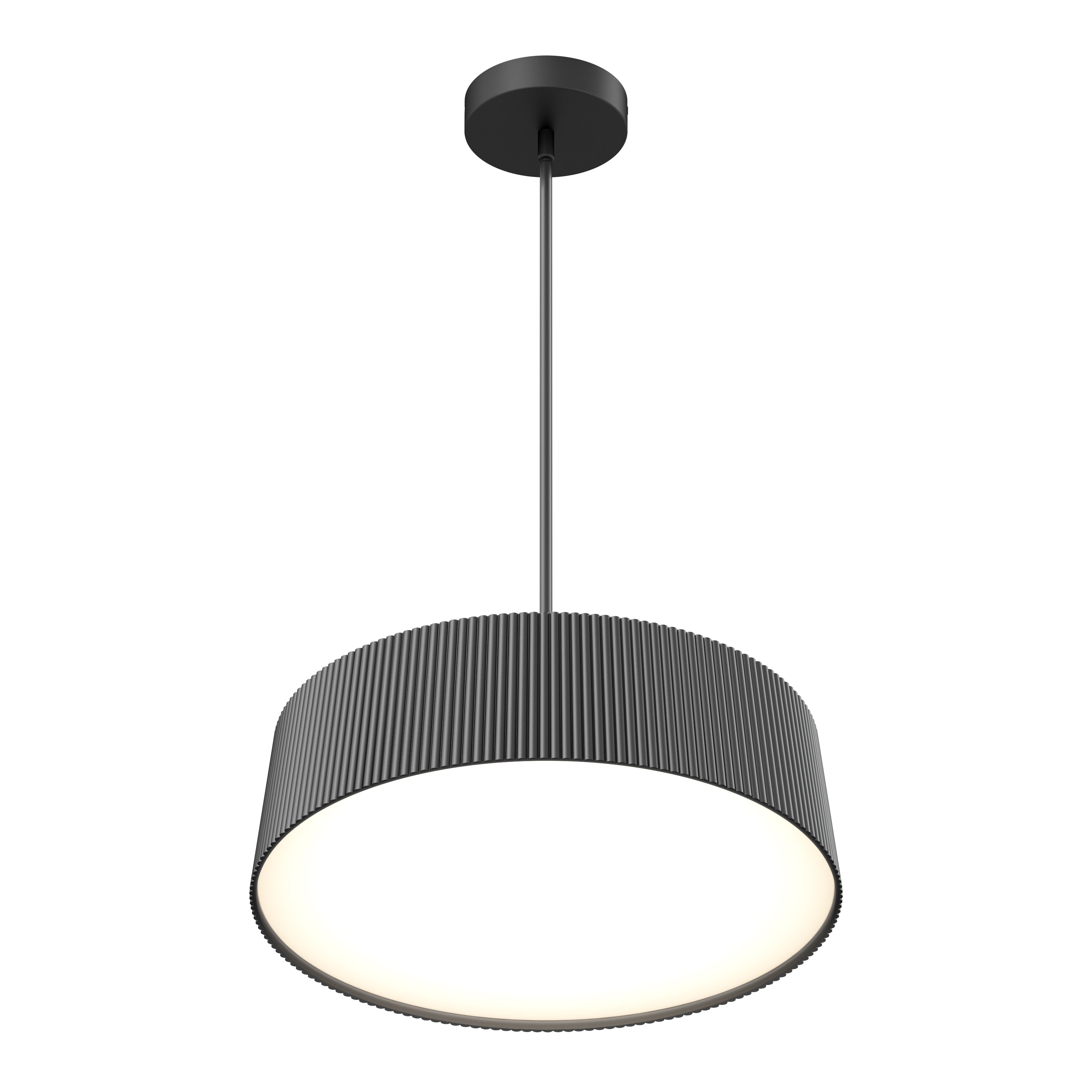 Groove Drum LED pendant light 3 CCT Matte in Matte Black | Artika