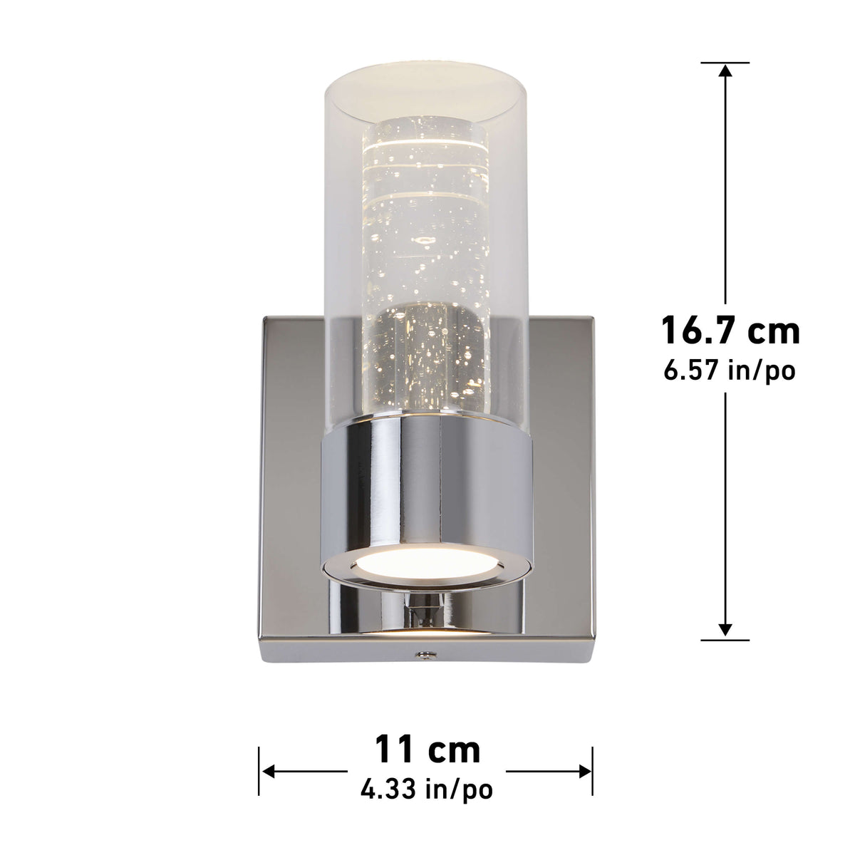 Essence 4 pulg (11 cm) luminario de vanidad de 1 luz LED moderno para baño