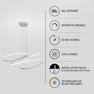 Artika’s Swirl Butterfly LED pendant light offers 3 CCT, adjustable brightness, 50,000-hour life, and easy installation.