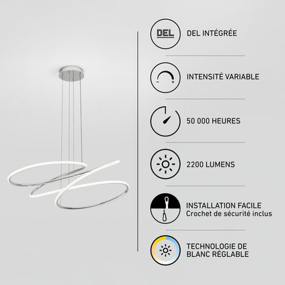 Artika’s Swirl Butterfly LED pendant light offers 3 CCT, adjustable brightness, 50,000-hour life, and easy installation.