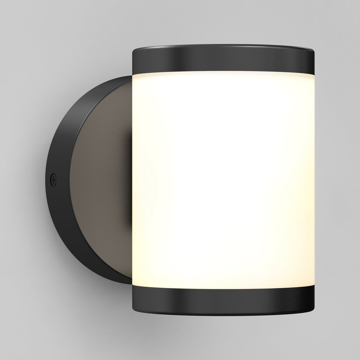 Artika Landon LED Outdoor Wall Light 2-Pack: Cylindrical frosted shade, black frame—dimmable and modern for any outdoor space.