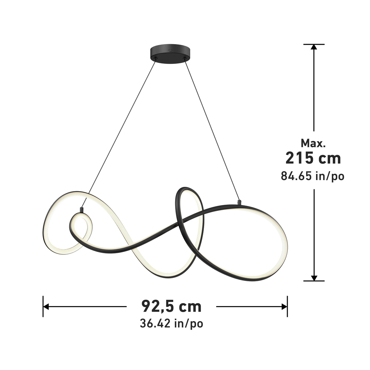 Siena modern LED pendant light 5 CCT