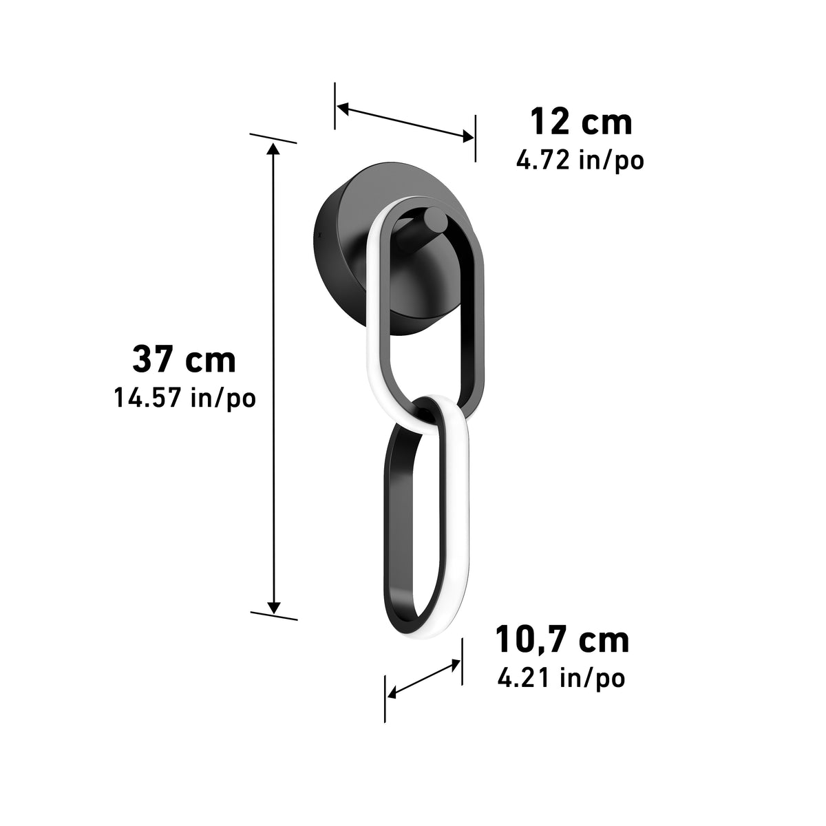 Catena lámpara de pared LED moderno 5 CCT