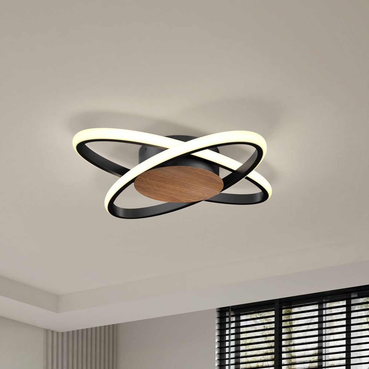 Atomic 15 in. (38 cm) Modern LED Flush Mount Ceiling Light 5 CCT