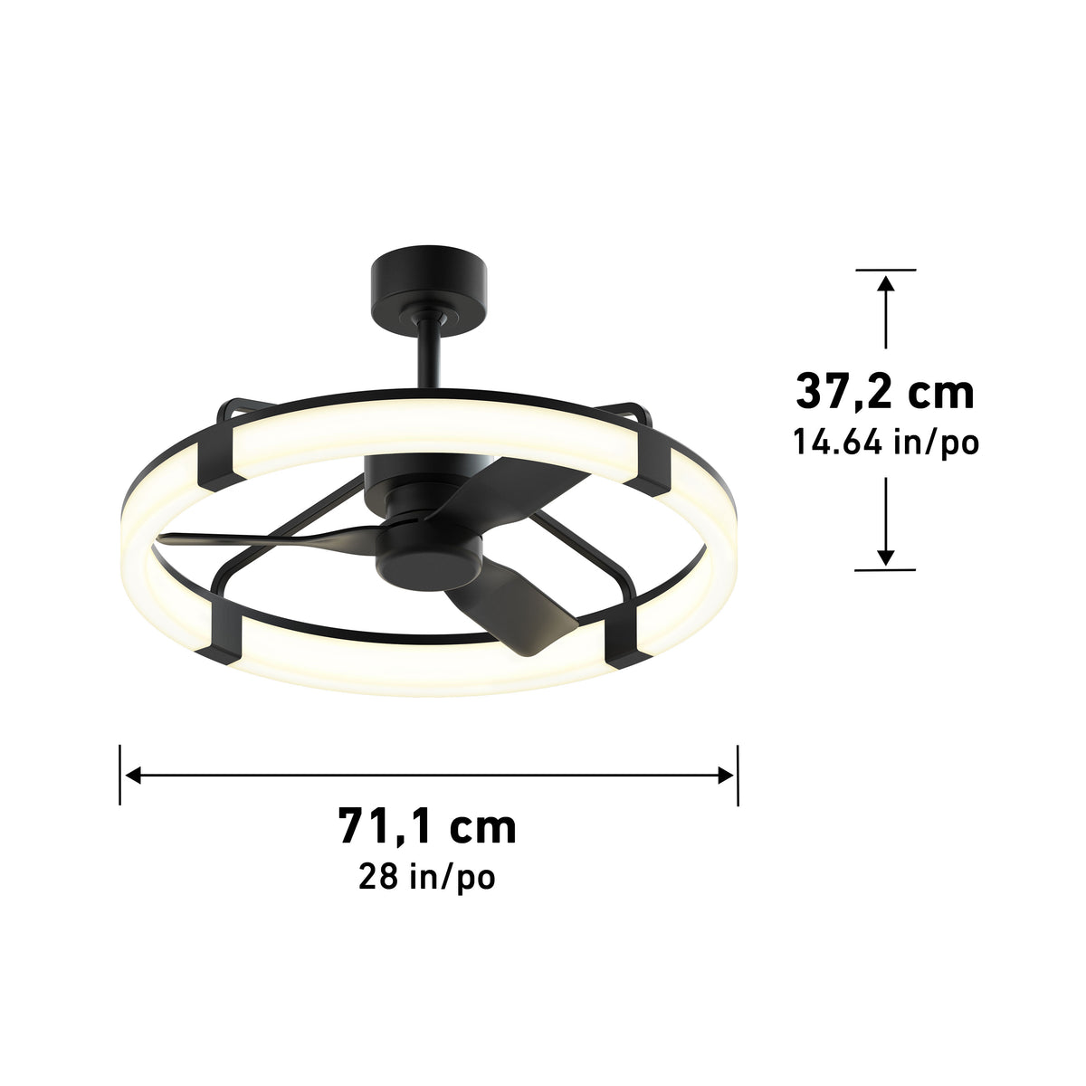 Sunnyvale 28 in. LED modern ceiling fan - with remote
