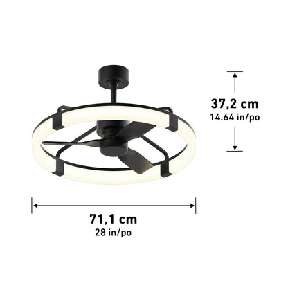 Sunnyvale 28 in. LED modern ceiling fan