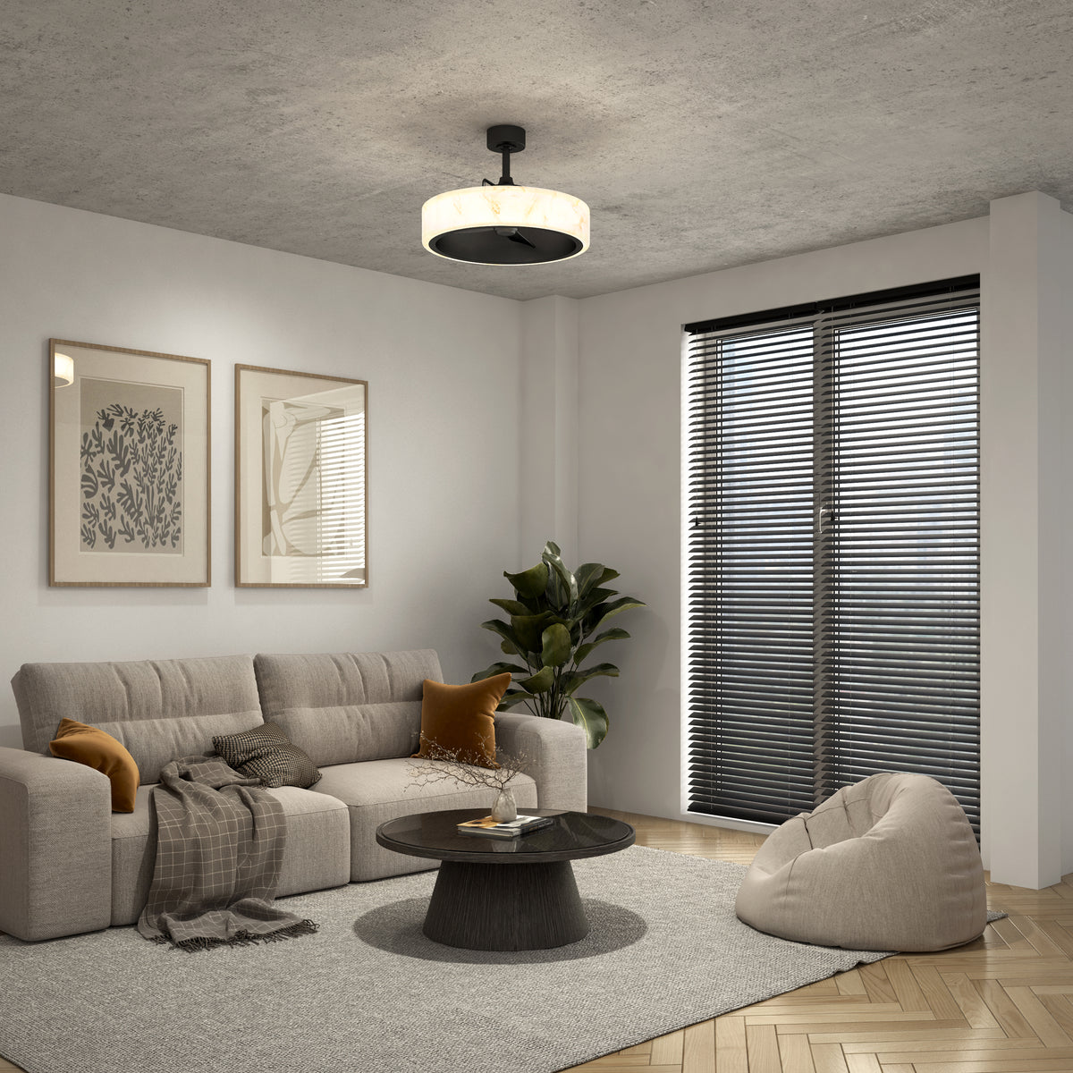 Selena 23 in. (58 cm) LED modern fandelier ceiling fan with light - includes remote