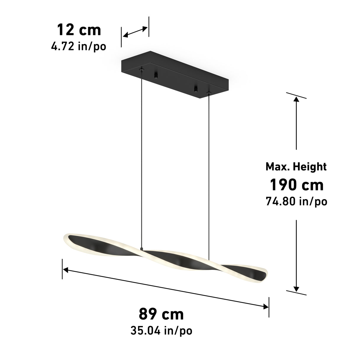 Finley Linear lámpara suspendida LED 3 CCT