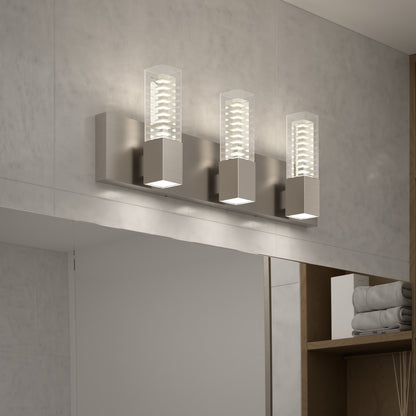 Hologram 24-in (61 cm) 3-Light Modern LED 5-CCT Vanity Light for Bathroom