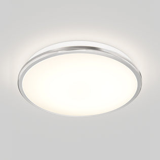 The Artika Vera 13 in. Modern LED Flush Mount Ceiling Light features a white frosted cover and chrome finish.