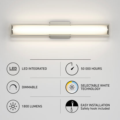Venicia 27 pulg (69 cm) luminario de baño LED integrado para baño