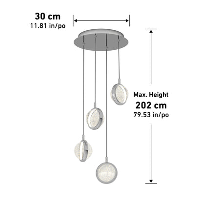 Avalon 4-light LED pendant