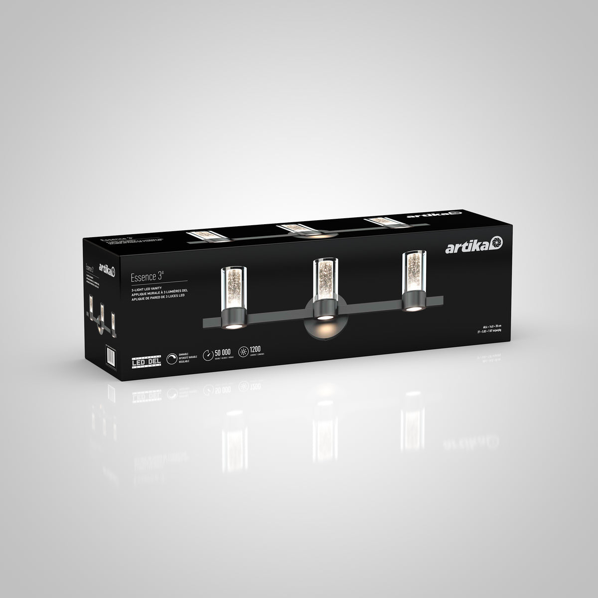 Novello 27-in (69 cm) 3-Light Modern LED Vanity Light for Bathroom