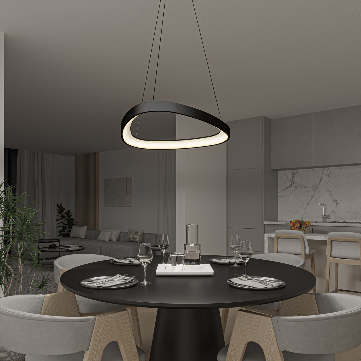 Bjorn modern LED pendant light 5 CCT