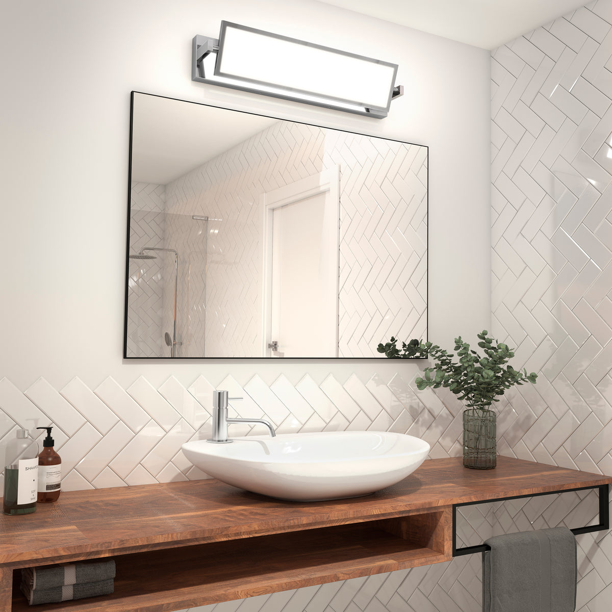 Reflection Flat Panel LED bathroom vanity light