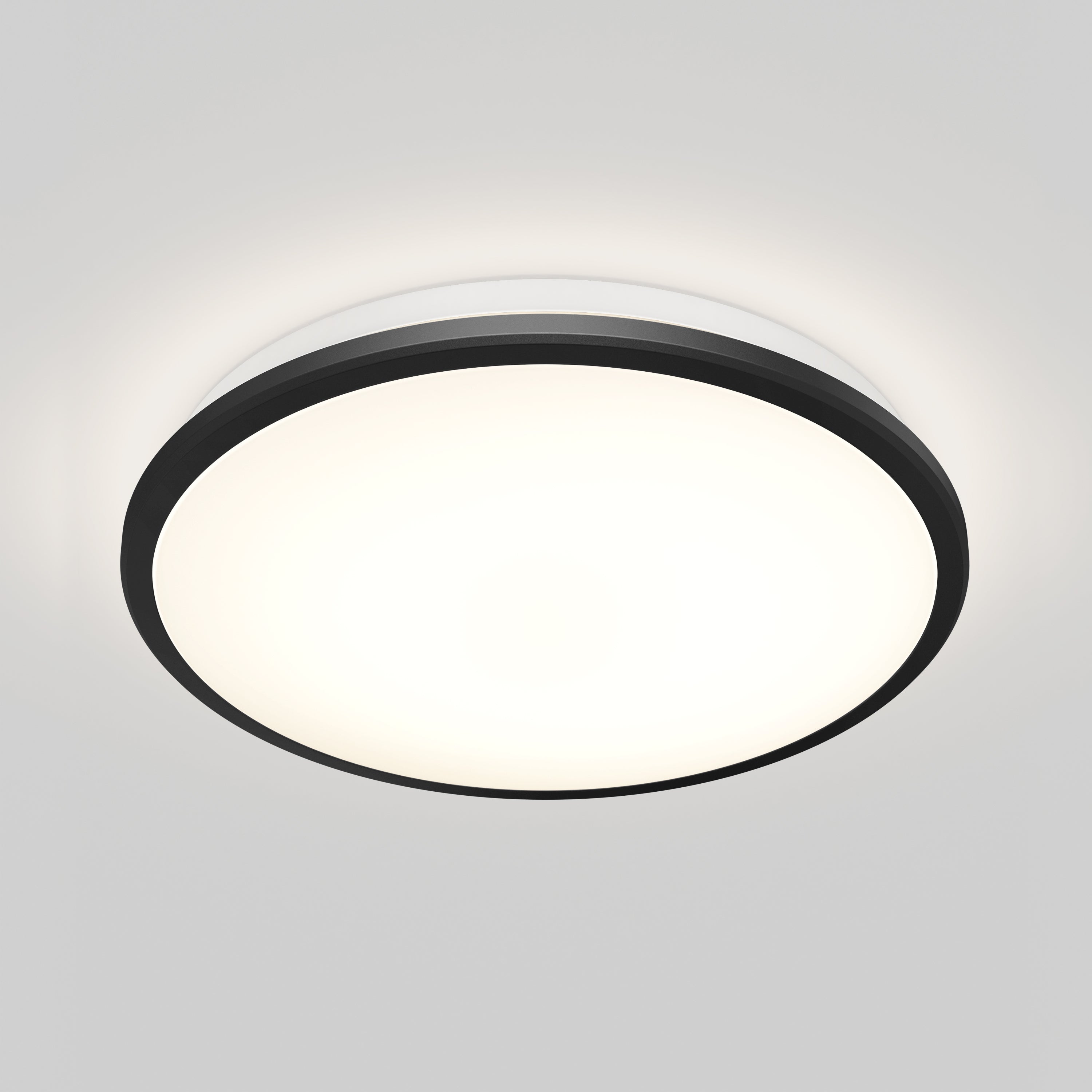 Vera 13 in. LED modern flush mount light in Matte Black | Artika