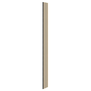 The Artika Sonolok sound-absorbing wall panel kit features a tall, narrow rectangular design with evenly spaced vertical light-brown slats on a dark background, shown at an angle against a white backdrop.