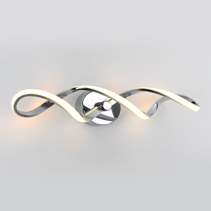 Swirl 27 po (68 cm) luminaire de vanité 3 lumières DEL moderne pour salle de bain