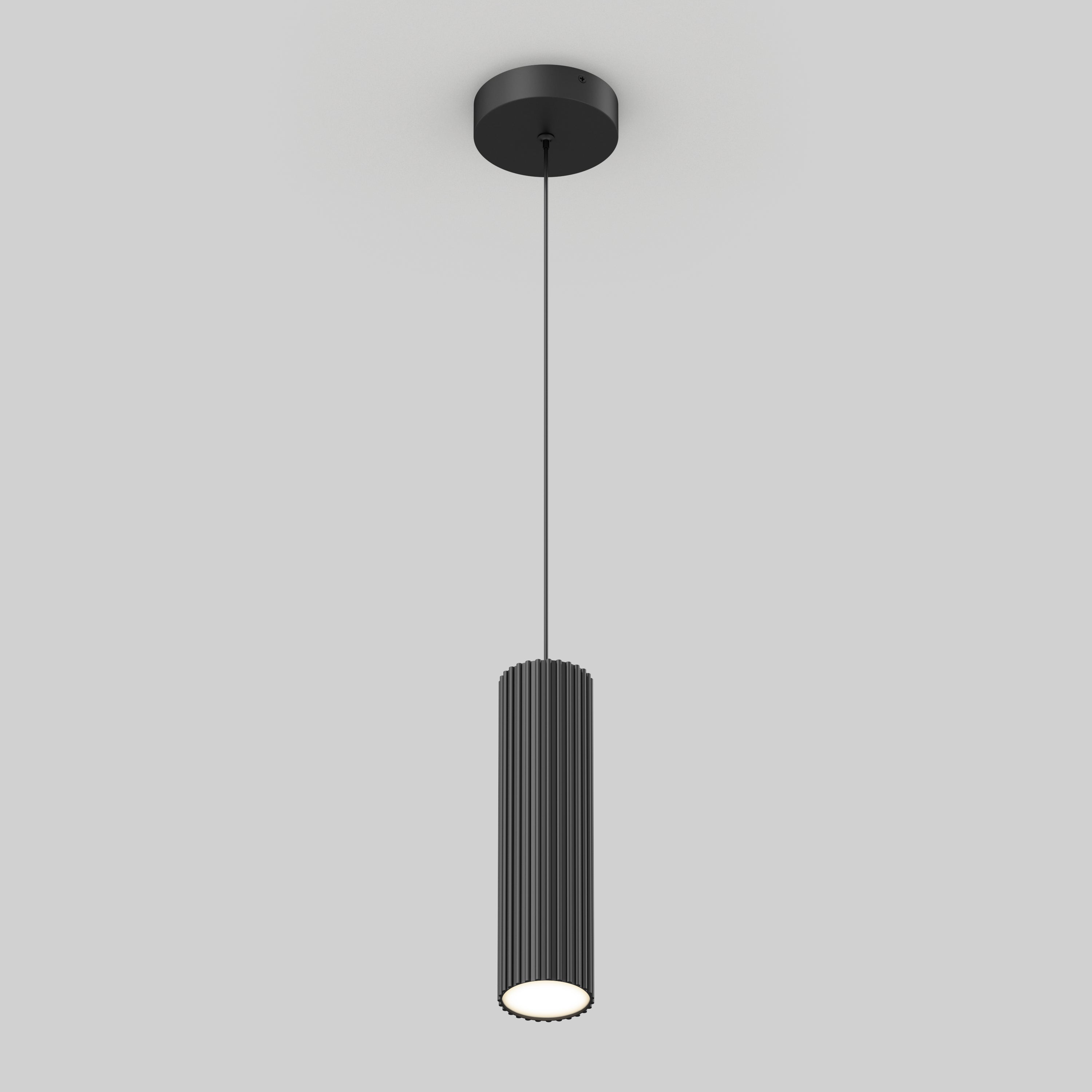 Groove LED Pendant Light 3CCT Matte Black in Matte Black | Artika
