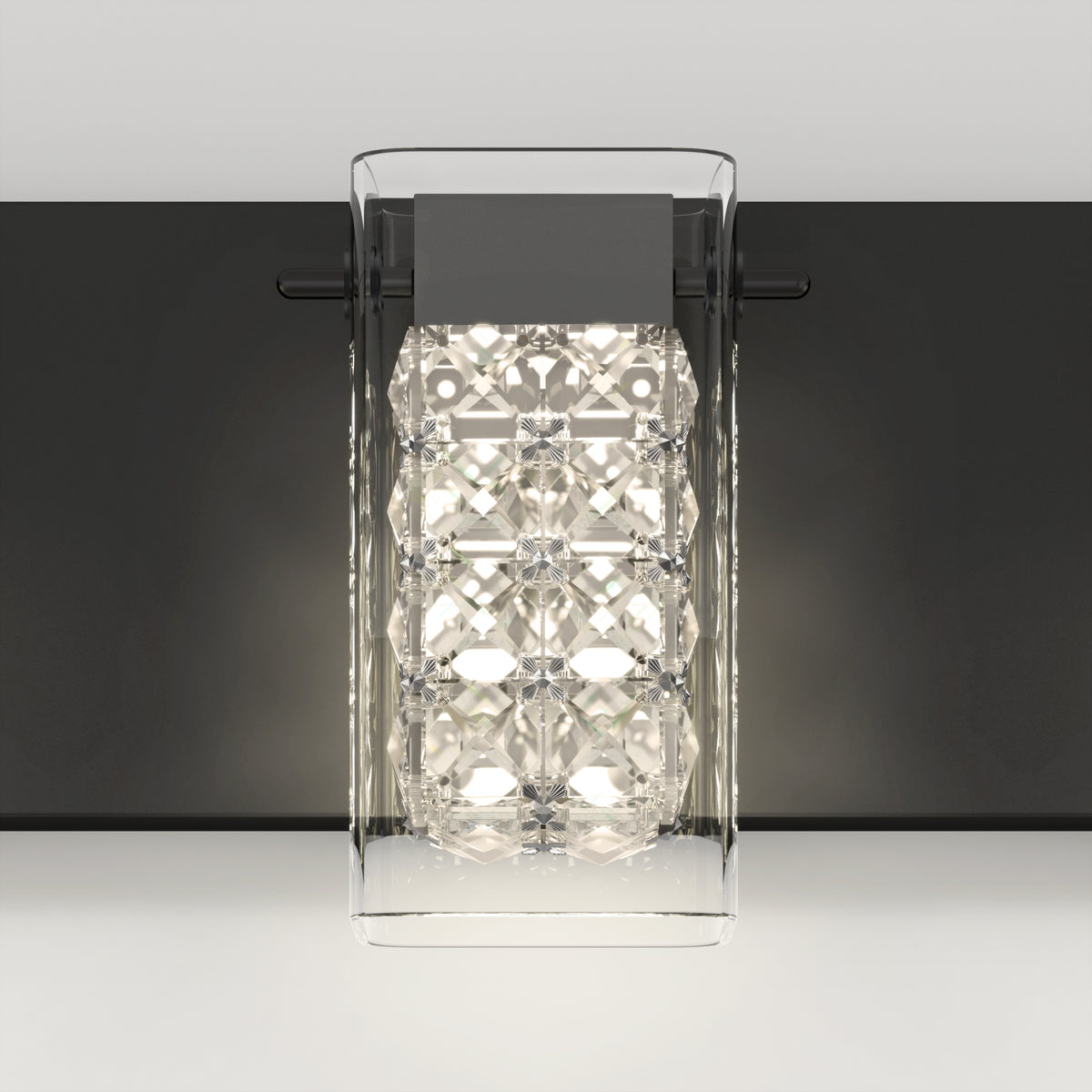 Crystal Cube 21 pulg (53 cm) luminario de vanidad de 3 luces LED moderno 5 TCL para baño