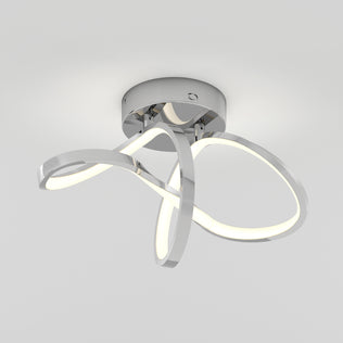 The Artika Loop modern LED flush mount light features 3 CCT, an infinity-loop design, and a chrome base.