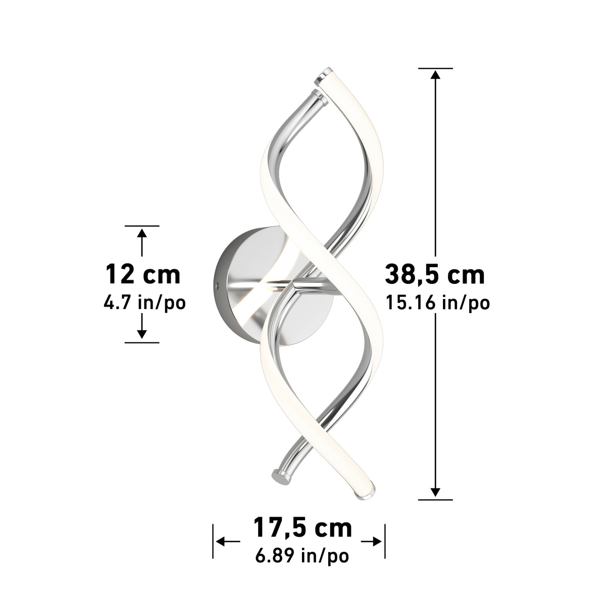 DNA modern LED wall sconce 3 CCT